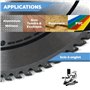 DIAMWOOD - Lame de Scie Circulaire Bois Alu pour Scies à Onglet | Découpe Parfaite et Polyvalente | 72 Dents Alternées Positives