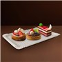 Lot de 20 Plateaux en Carton Blanc - Plateaux de Présentation pour Pâtisseries/Amuse-bouches/Buffets (23 x 16 cm)