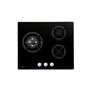 BELDEKO - Plaque de cuisson 3 ZONES VERRE NOIR - GAZ BOUTEILLE