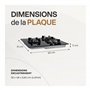 BELDEKO - Plaque de cuisson Gaz verre noir 3 zones - 5250 W - Gaz ville et bouteille - Grilles en fonte
