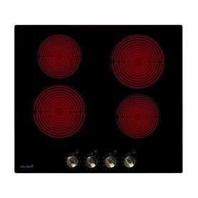 BELDEKO Table Vitrocéramique 4 Foyers - 6000W Noir
