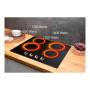 BELDEKO Table Vitrocéramique 4 Foyers - 6000W Noir