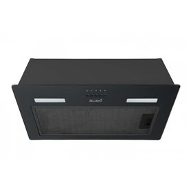 HOTTE ENCASTRABLE - GROUPE FILTRANT NOIR 52 CM - 335 m3/h - Evacuation ou Recyclage - Filtres à Charbon Inclus - BELDEKO