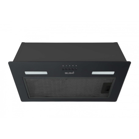 HOTTE ENCASTRABLE - GROUPE FILTRANT NOIR 52 CM - 335 m3/h - Evacuation ou Recyclage - Filtres à Charbon Inclus - BELDEKO
