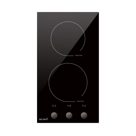 Plaque Induction 2 Feux Encastrable avec Manettes BELDEKO - 3600W - 11 Niveaux de Puissance - Fiable et Robuste - Minuteur
