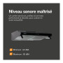 HOTTE CASQUETTE/VISIERE DOUBLE MOTEURS 60 CM - NOIR | BELDEKO