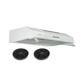 Hotte Casquette 60 cm Blanche – Double moteur 203 Watts - 435 m³/h