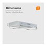 Hotte Casquette 60 cm Blanche – Double moteur 203 Watts - 435 m³/h