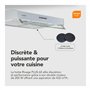 Hotte Casquette 60 cm Blanche – Double moteur 203 Watts - 435 m³/h