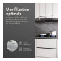 Hotte Casquette 60 cm Blanche – Double moteur 203 Watts - 435 m³/h