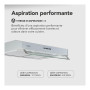 Hotte Casquette 60 cm Blanche – Double moteur 203 Watts - 435 m³/h