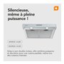 Hotte Casquette 60 cm Blanche – Double moteur 203 Watts - 435 m³/h