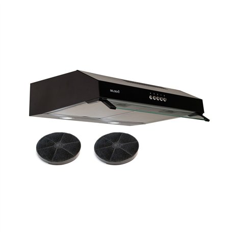 HOTTE CASQUETTE/VISIERE DOUBLE MOTEURS 60 CM - NOIR | BELDEKO