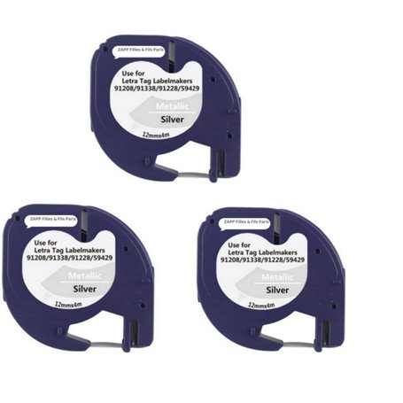 Ruban pour Étiqueteuse compatible avec Dymo LetraTag Ruban Plastique