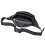 David Jones - Sac Banane Homme Unisexe en Nylon - Sac 4 Compartiments à Zip - Sac Porté Epaule Travers Taille Ceinture - Léger S