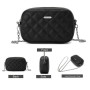 David Jones - Petit Sac Bandoulière Matelassé Femme - Mini Sac à Main Chaînes Porté Epaule Simili Cuir PU - Besace Sacoche Poche