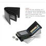 David Jones - Portefeuille Homme Simili Cuir - Porte-Cartes Porte-Monnaie Cuir synthétique Lisse - Poche à Billets et Pièces - N