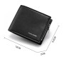 David Jones - Portefeuille Homme Simili Cuir - Porte-Cartes Porte-Monnaie Cuir synthétique Lisse - Poche à Billets et Pièces - N