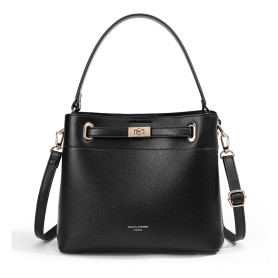 David Jones - Sac à Main Seau Porté Epaule - Sac à Main Bandoulière Taille Moyenne - 3 Compartiments Plusieurs Poches - Elégant