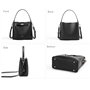 David Jones - Sac à Main Seau Porté Epaule - Sac à Main Bandoulière Taille Moyenne - 3 Compartiments Plusieurs Poches - Elégant 