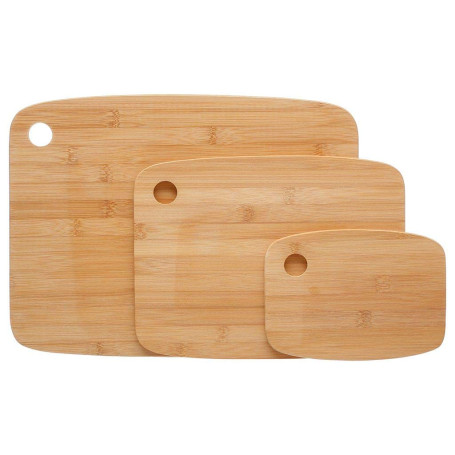 3 x Planches à Découper en 100% Bois de Bambou – Durable et Résistante