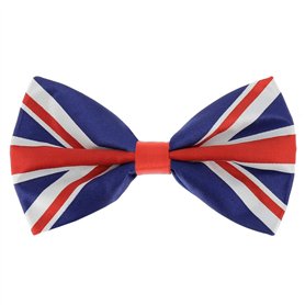 SHIPITNOW Noeud Papillon Drapeau Union Jack - Drapeau Anglais - Noeud Papillon Homme Original Angleterre Bleu