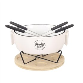 COOK CONCEPT KA4599 Service A Fondue Chauffe-Plat Et Pique X4 Cuisine Cuisson Specifique Plaque Rechaud Plancha Barbecue