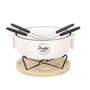 COOK CONCEPT KA4599 Service A Fondue Chauffe-Plat Et Pique X4 Cuisine Cuisson Specifique Plaque Rechaud Plancha Barbecue