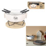 COOK CONCEPT KA4599 Service A Fondue Chauffe-Plat Et Pique X4 Cuisine Cuisson Specifique Plaque Rechaud Plancha Barbecue, Cérami
