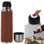 COOK CONCEPT, KA0374, Bouteille Isotherme 50 cl en INOX, Design élégant en Simili Peau, idéale pour Le Bureau et Les Sorties, ma