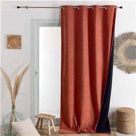HomeMaison.com Rideau Isolant – Rideau Thermique – Rideau Occultant – Rideau Terracotta – Rideau 140X260