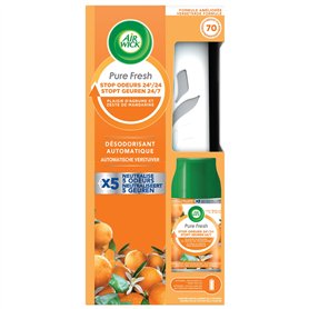 Air Wick Desodorisant Maison Diffuseur Freshmatic + 1 Recharge parfum Plaisir d'agrume et Zeste de mandarine