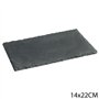 Lot 6x Assiette en ardoise - 14 x 22 cm.