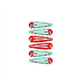 DISNEY Princesses - Lot de 6 Pinces Clic Clacs à l'Éffigie de Raiponce & Ariel -Tous Types de Cheveux - Bijoux de Cheveux - Prod