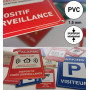 AUA SIGNALETIQUE - Panneau Prépercé (4 Trous) avec Angles arrondis - PVC Rigide 1.5 mm - (300x420 mm, Ralentissez - Pensez à Nou