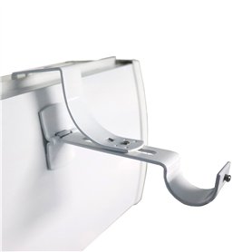 Store & Menuiserie 2.0 Lot de 2 Supports de Tringle à Rideaux Geko Blanc résistant sans perçage pour Coffre de volet Roulant à r