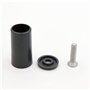 Lot de 10 butées d'arrêt 40 mm, Couleur Gris Anthracite avec rondelles et vis pour Store et volet Roulant - butées Tampon - Bouc