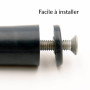 Lot de 10 butées d'arrêt 40 mm, Couleur Gris Anthracite avec rondelles et vis pour Store et volet Roulant - butées Tampon - Bouc