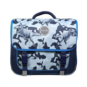 Bagtrotter Cartable 38 cm Phileas Dinosaures Bleu - Le Plus Confortable des Cartables - Ergonomie/Confort/Sécurité - Système Sma