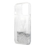 Karl Lagerfeld KLHCP13SKICGLS Coque de Protection pour iPhone 13 Mini 5,4" Argent Liquid Glitter Karl&Choupette Head