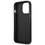 GUESS GUHCP13LPSATLG Coque Rigide pour iPhone 13 Pro 13 6,1" Motif SaffianoTriangle Argent
