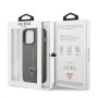 GUESS GUHCP13LPSATLG Coque Rigide pour iPhone 13 Pro 13 6,1" Motif SaffianoTriangle Argent