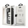 Karl Lagerfeld Saffiano Karl & Choupette Heads - Coque pour iPhone XS/X (Noir)