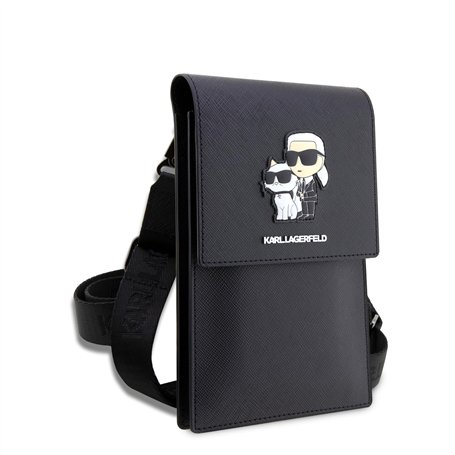 KARL LAGERFELD Sac KLWBSAKCPMK Noir Saffiano Karl & Choupette
