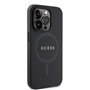 Guess GUHMP15LPSAHMCK Coque pour iPhone 15 Pro 6,1" Noir Coque Rigide Saffiano