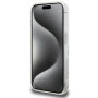 Lacoste LCHMP15LUREH Coque rigide pour iPhone 15 Pro 6,1" Blanc Double couche Répétition