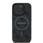 CG MOBILE Guess Magsafe Coque Rigide en polyuréthane 4G avec Logo Classique pour iPhone 16 Pro Max Noir