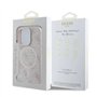 CG MOBILE Guess Magsafe Coque Rigide en polyuréthane 4G avec Logo Classique pour iPhone 16 Pro Max Rose