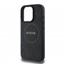 CG MOBILE Guess Magsafe Coque Rigide en polyuréthane Saffiano avec Logo Pivoine Classique pour iPhone 16 Pro Max