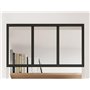 Vente-unique - Imposte Atelier en Aluminium thermolaqué - L73 x H40cm - Noir - Bayview